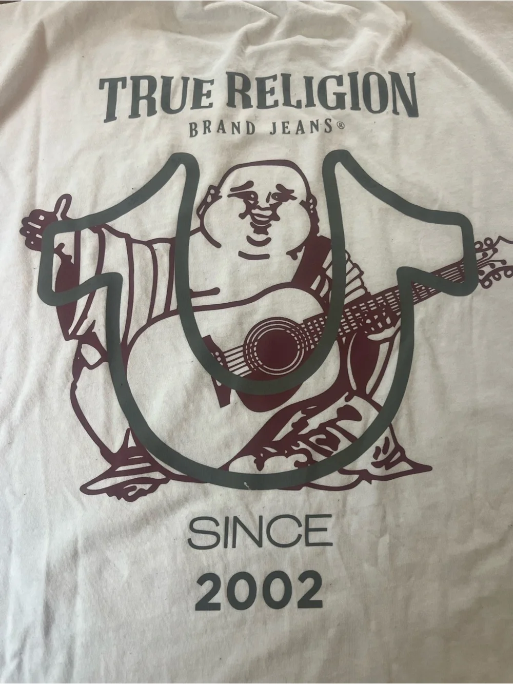 True Religion White Short Sleeve Crew T-Shirt with Small Logo
